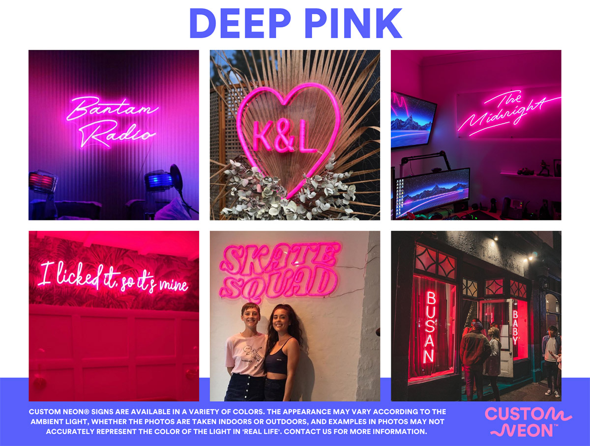 Custom Neon® Deep Pink LED Neon Signs - see more @customneon