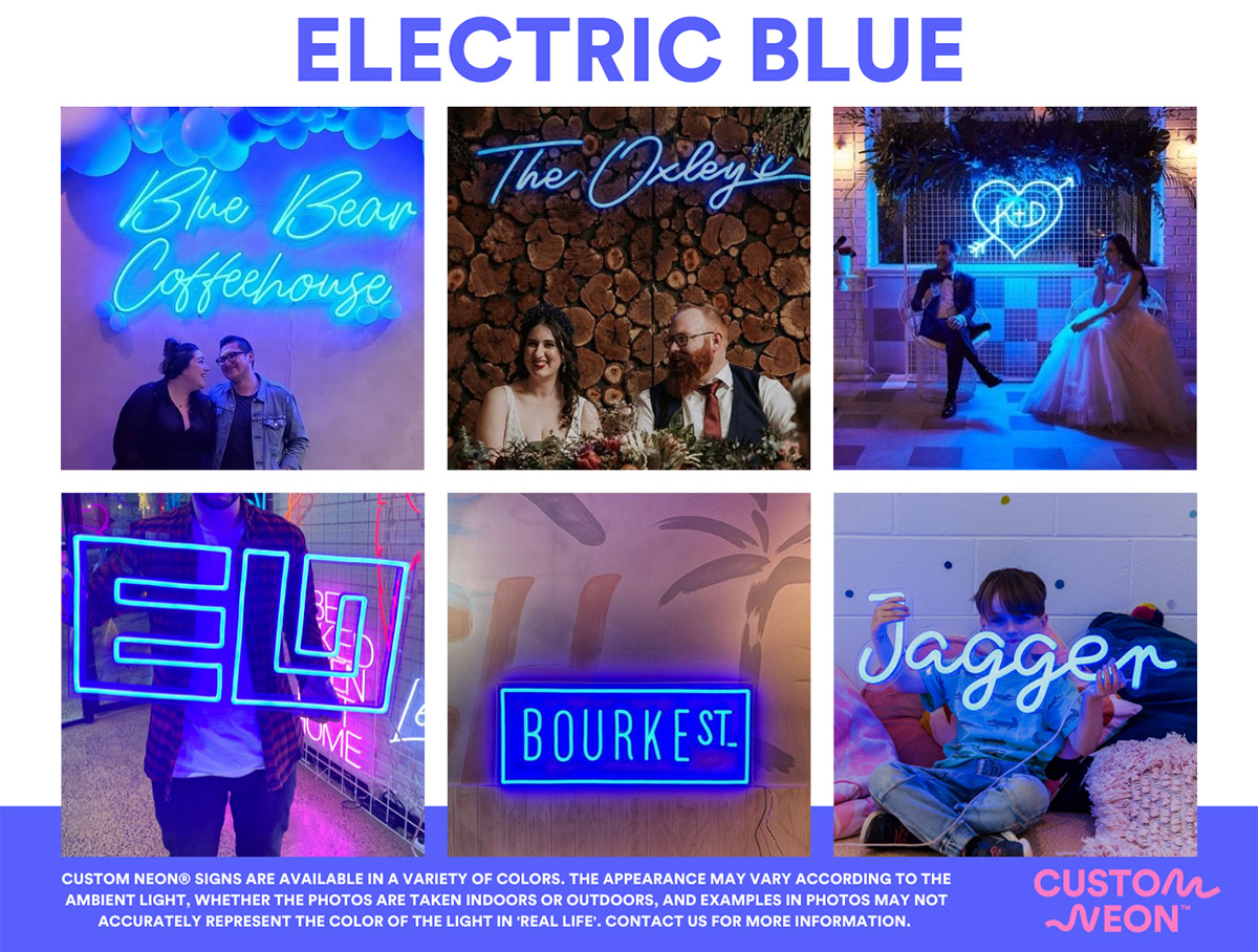 Custom Neon® Electric Blue LED Neon Signs - see more @customneon