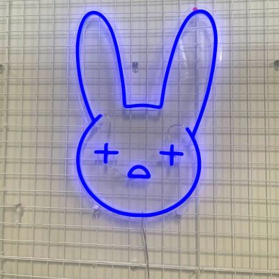 Bad Bunny Emoji Neon Sign