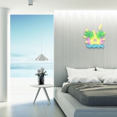 Beach Sunset Light Up Wall Art