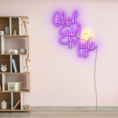 Black Girl Magic Neon Art