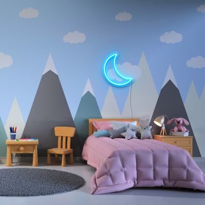 Crescent Moon LED Neon Sign