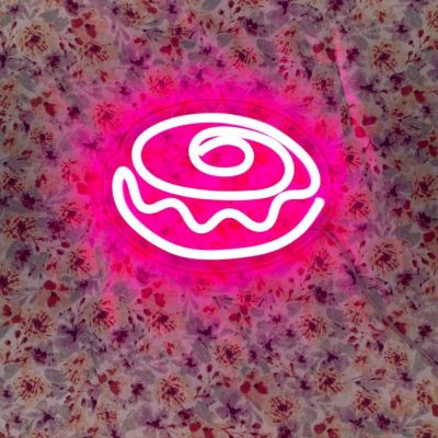 Donut Line Art Light Sign