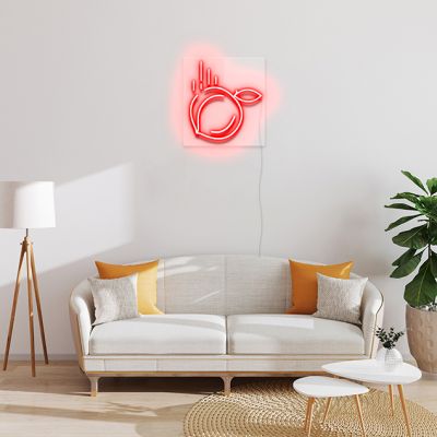 Falling Peach LED Sign