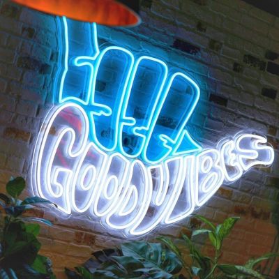 Good Vibes Shaka Neon Sign