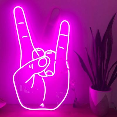 Rock Hand Neon Sign