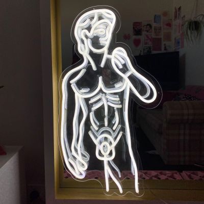 Michelangelo's David Neon Statue