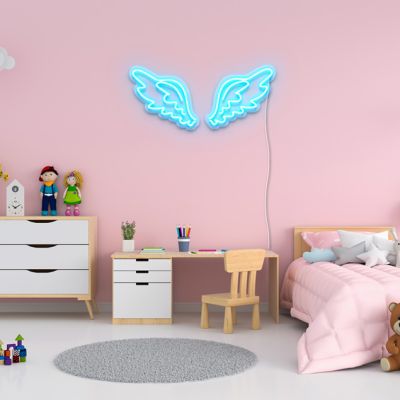 Modern Angel Wings Neon Sign