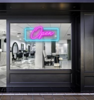 Pink Neon Open Sign