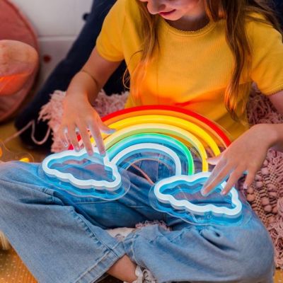 Rainbow & Clouds LED Wall Art