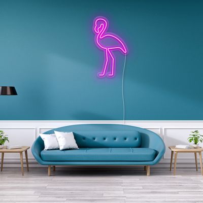 Retro Flamingo Neon Wall Art