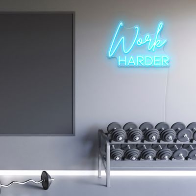 Work Harder Neon Light
