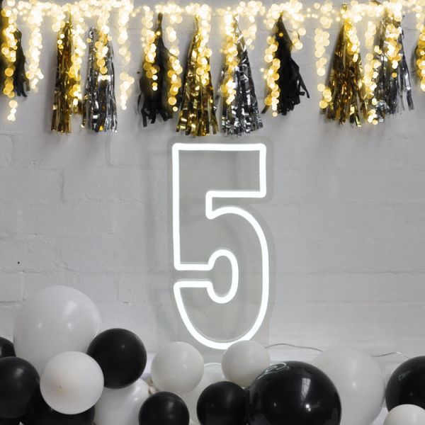 Neon Light for 5th Birthday Party / Anniversary - photo CustomNeon.com