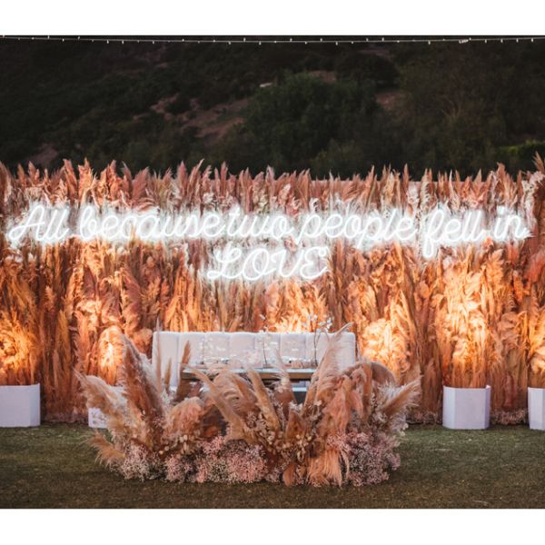 All Because Two People Fell in LOVE Neon Sign - photo from CustomNeon.com.au