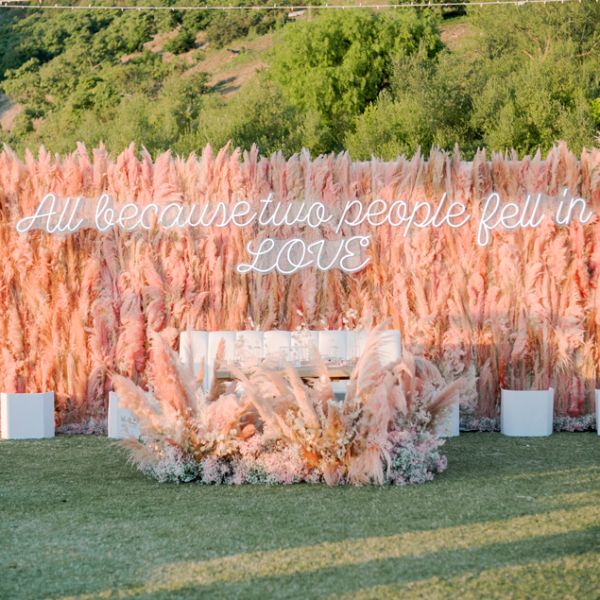 All Because Two People Fell in LOVE Neon Sign - photo from CustomNeon.com.au