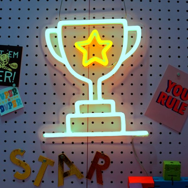 Winners Are Grinners Trophy Mini Neon Sign from Custom Neon
