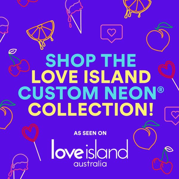 Shop the Love island x Custom Neon Collection as seen on Love Island Australia