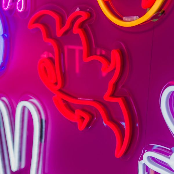 Red Devil Heart with Wings & tail - Custom Neon®