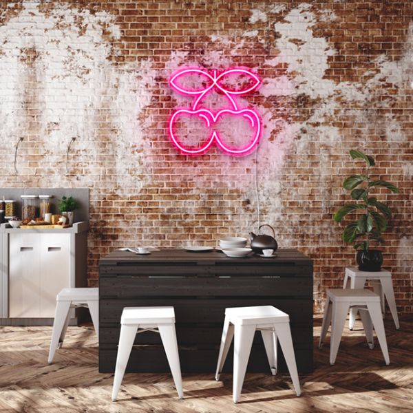 Double Cherry Wall Light: pre-designed LED neon art from Custom Neon®