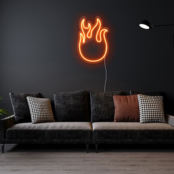 Burning Flame Light Sign: pre-designed LED neon art from Custom Neon®
