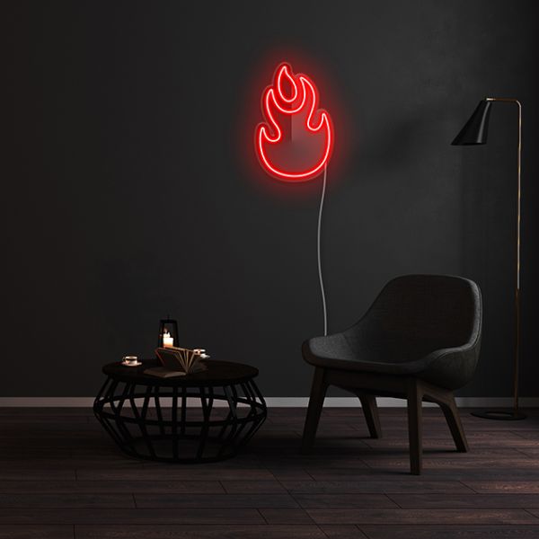 Flaming Fire LED Neon Art: pre-designed LED neon art from Custom Neon®