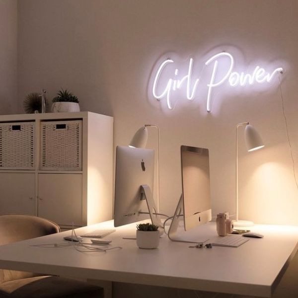 White Girl Power word sign by Custom Neon® - styling @insidestudiocouk