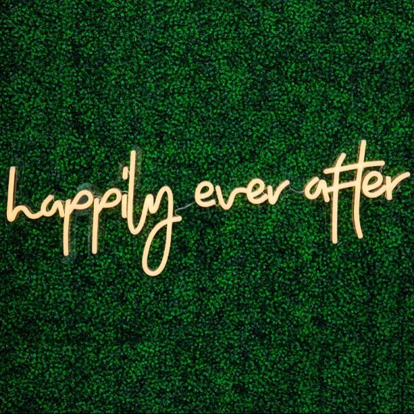 Happily Ever After Portable LED Neon Sign for Sale! - photo from Custom Neon by Neon Collective