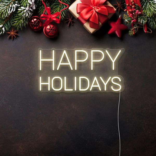 Happy Holidays Neon Lights