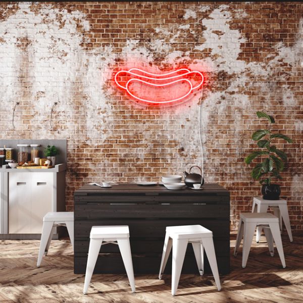 Hot Dog Neon Sign pre-designed light-up wall art from Custom Neon®