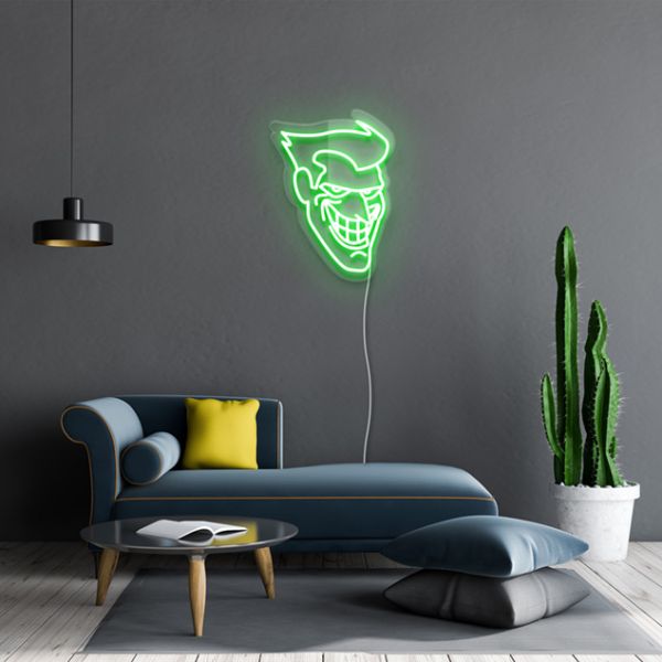 Joker Comic Book Light Sign: pre-designed light-up wall art from Custom Neon®