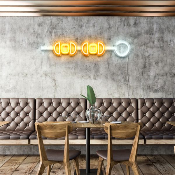 LED Neon BBQ Skewer: pre-designed LED neon art from Custom Neon®