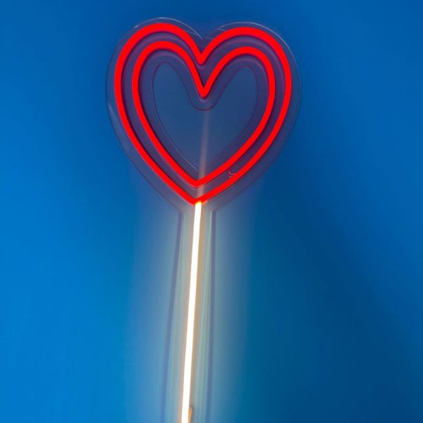 Custom Neon® lollipop heart as seen in the Love Island Australia Season 5 Villa 2023