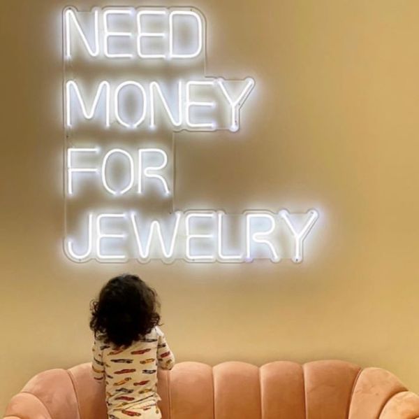 Need Money for Jewelry white LED light sign @lolajamesjewelery made by @customneon