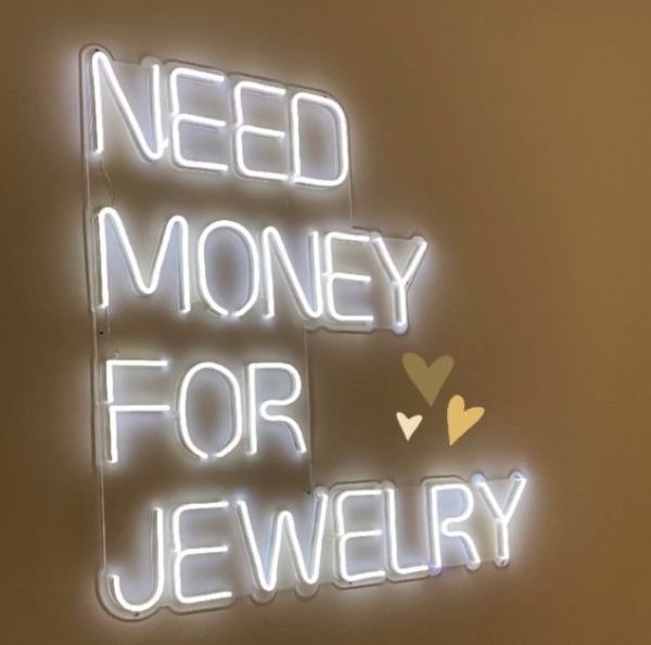Need Money for Jewelry white LED light sign @lolajamesjewelery made by @customneon