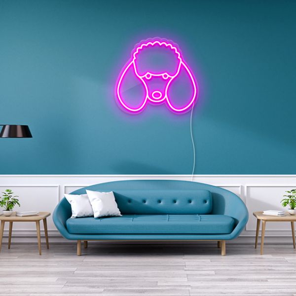 LED Neon Poodle Artwork: pre-designed LED neon art from Custom Neon®