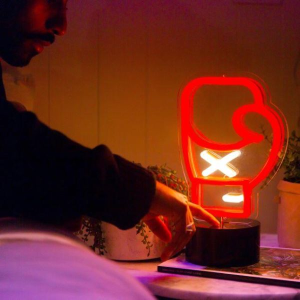 Punch Above the Rest Boxer Glove Mini Neon Sign from Custom Neon
