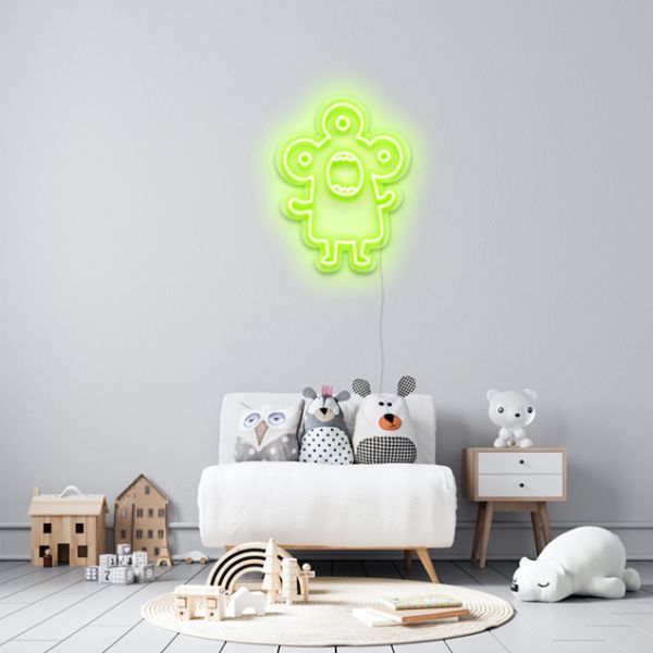 Silly Alien Light Up Wall Art: pre-designed LED neon art from Custom Neon®