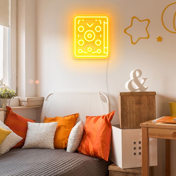 Pinball Machine Neon Wall Art pre-designed light-up wall art from Custom Neon®