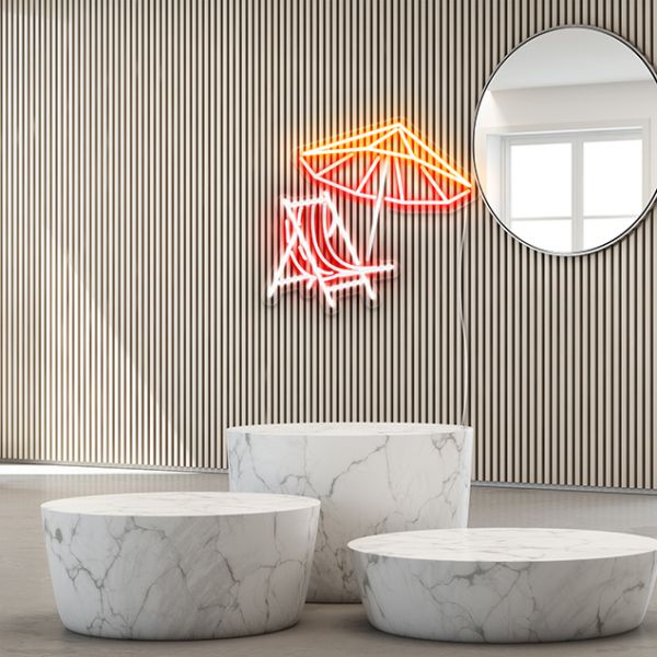 At the Beach Neon Sign: pre-designed LED neon art from Custom Neon®