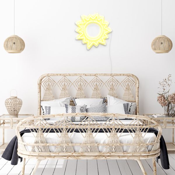 Sun Neon Light pre-designed light-up wall art from Custom Neon®