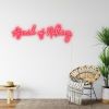 Afraid of Nothing CUSTOM NEON® pre-designed sign shown in red on white wall in home setting