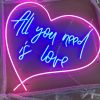 All You Need Is Love Neon Heart pink & blue sign by CUSTOM NEON®