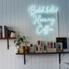 B*tch Better Have My Coffee ice blue Custom NeonÂ® sign for @blankspace_newtown