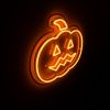 Spooky Light Up Jack O Lantern in pumpkin orange - CUSTOM NEON® Halloween Decorations