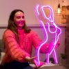 Nude woman line drawing in pink LED neon from Custom Neon®