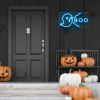 Cute Ghost Neon Light: pre-designed LED neon art from Custom Neon® shown on dark wall in Halloween setting