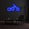 Harley Davidson CUSTOM NEON® motorcycle art in dark blue