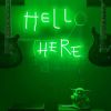 Hello There / Hell Here two in one green LED light sign from Custom Neon®