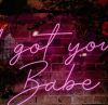 I got you babe neon look light sign shown at a wedding - from Custom Neon®