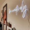 Live Creatively white wall sign by CUSTOM NEON® @meghanjoytoday